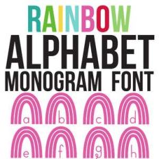 cg rainbow monogram