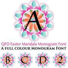 qfd easter mandala  monogram