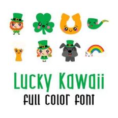 lucky kawaii full color font