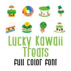 lucky kawaii treats full color font