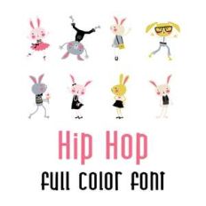 hip hop full color font