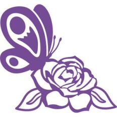 rose flower and butterfly