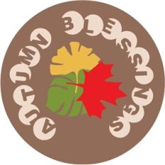 autumn blessings button
