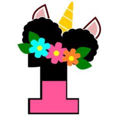 afro unicorn puffs one