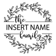 family wreath to personalize