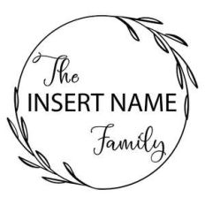 family monogram wreath to personalize