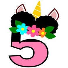afro unicorn puffs five