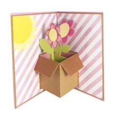 flower popup card