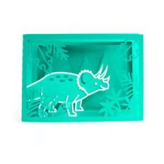 accordion card triceratops