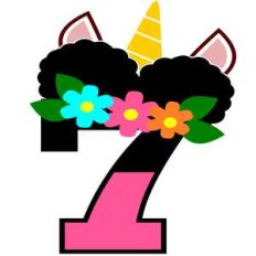 afro unicorn puffs seven