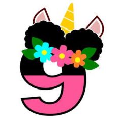 afro unicorn puffs nine