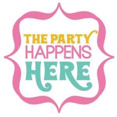 the party happens here sign