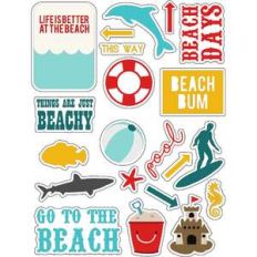 ml beach cool stickers