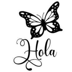 hola butterfly word
