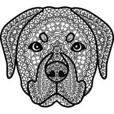 rottweiler dog zentangle mandala