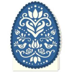 card nordic egg tulip medallion
