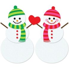 snowman and snowwoman