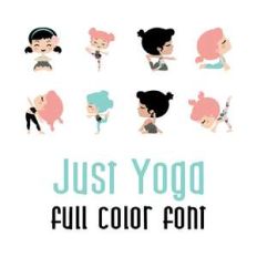just yoga full color font