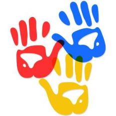 kid hand paint prints