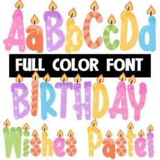 birthday wishes pastel color font