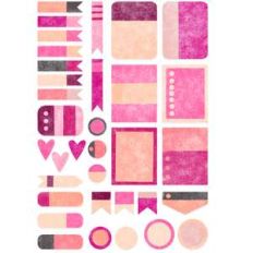 pink watecolor planner stickers