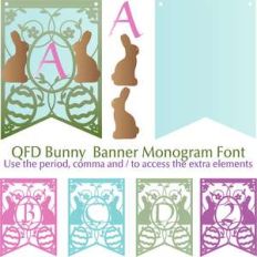 qfd bunny banner monogram font