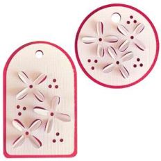3d clematis blossom gift tags