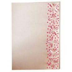 3d clematis blossom lace edged card