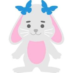 bunny with butterflies