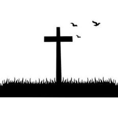 cross in the grass