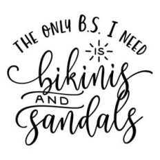 bikinis and sandals
