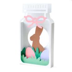 chocolate bunny box card
