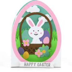 box card easter egg bunny basket