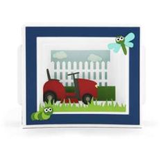 shadow box card lawn mower