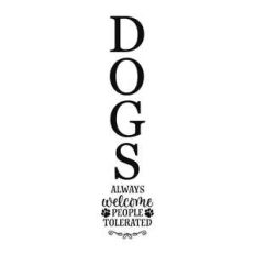 dogs welcome people tolerated