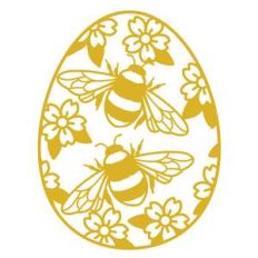 bumble bee and flowers easter egg