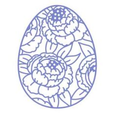 peony flower easter egg