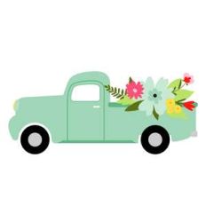 truck with flowers