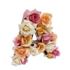 3d floral letter A