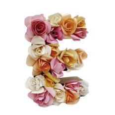 3d floral letter E