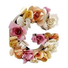 3d floral letter G