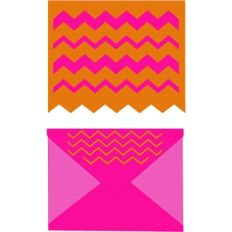chevron card and envelope