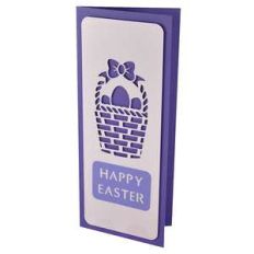 easter basket slim stencil card