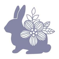 sitting flower bunny