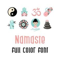 namaste color font