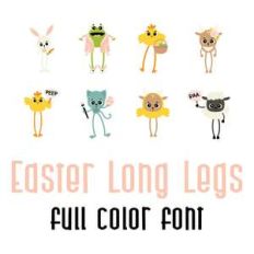 easter long legs color font