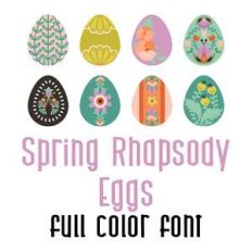 spring rhapsody eggs full color font
