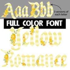 yellow romance color font