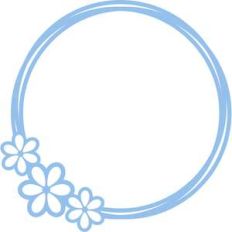flowers circle frame