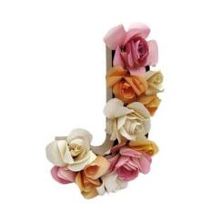 3d floral letter J